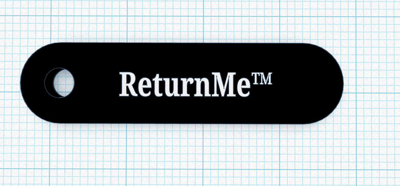 ReturnMe™ Gloss Acrylic Key Tag