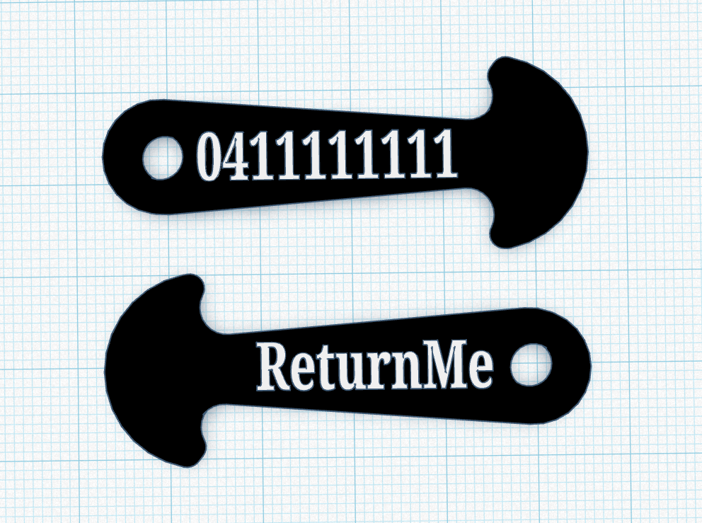 ReturnMe™ Acrylic  Shopping Trolley Key Tag